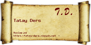 Tatay Ders névjegykártya